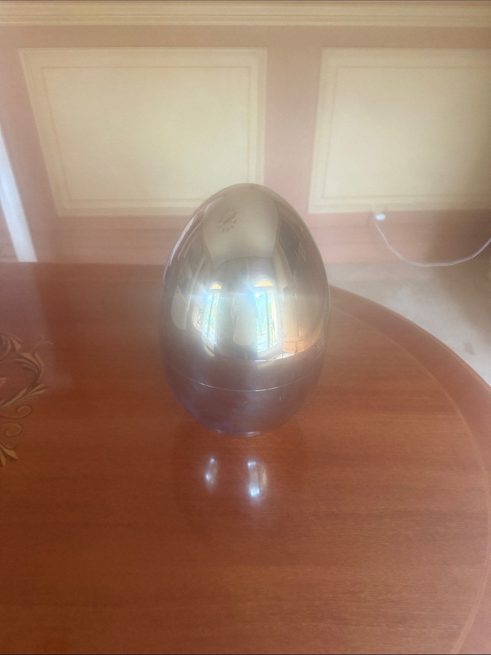 Christofle Polished Silver Egg Sculpture